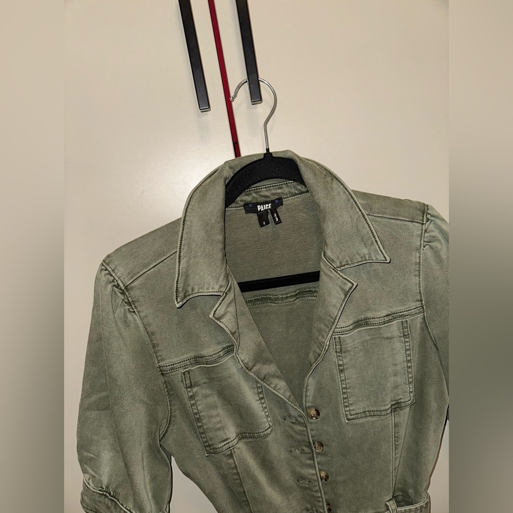 PAIGE MAYSLIE Romper - Vintage Ivy Green Size 4 - Picture 4 of 9